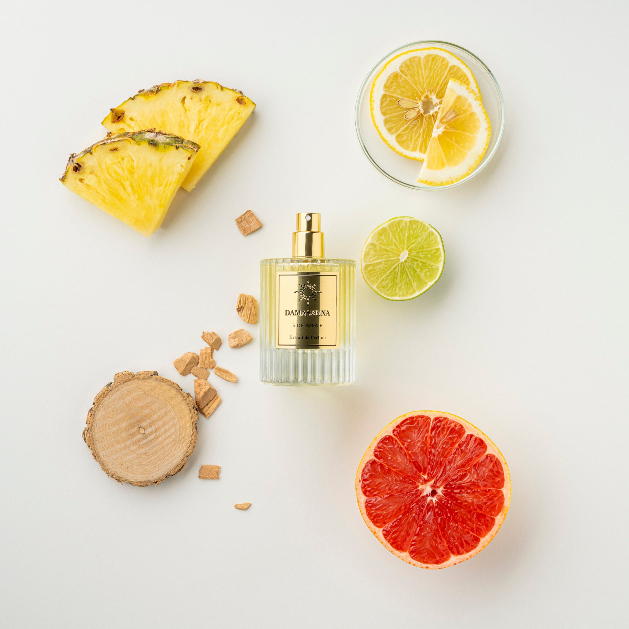 DAMASZENA_SIDE AFFAIR_BERGAMOTTE ZITRONE ANANAS GRAPEFRUIT Extrait de Parfum 50ml